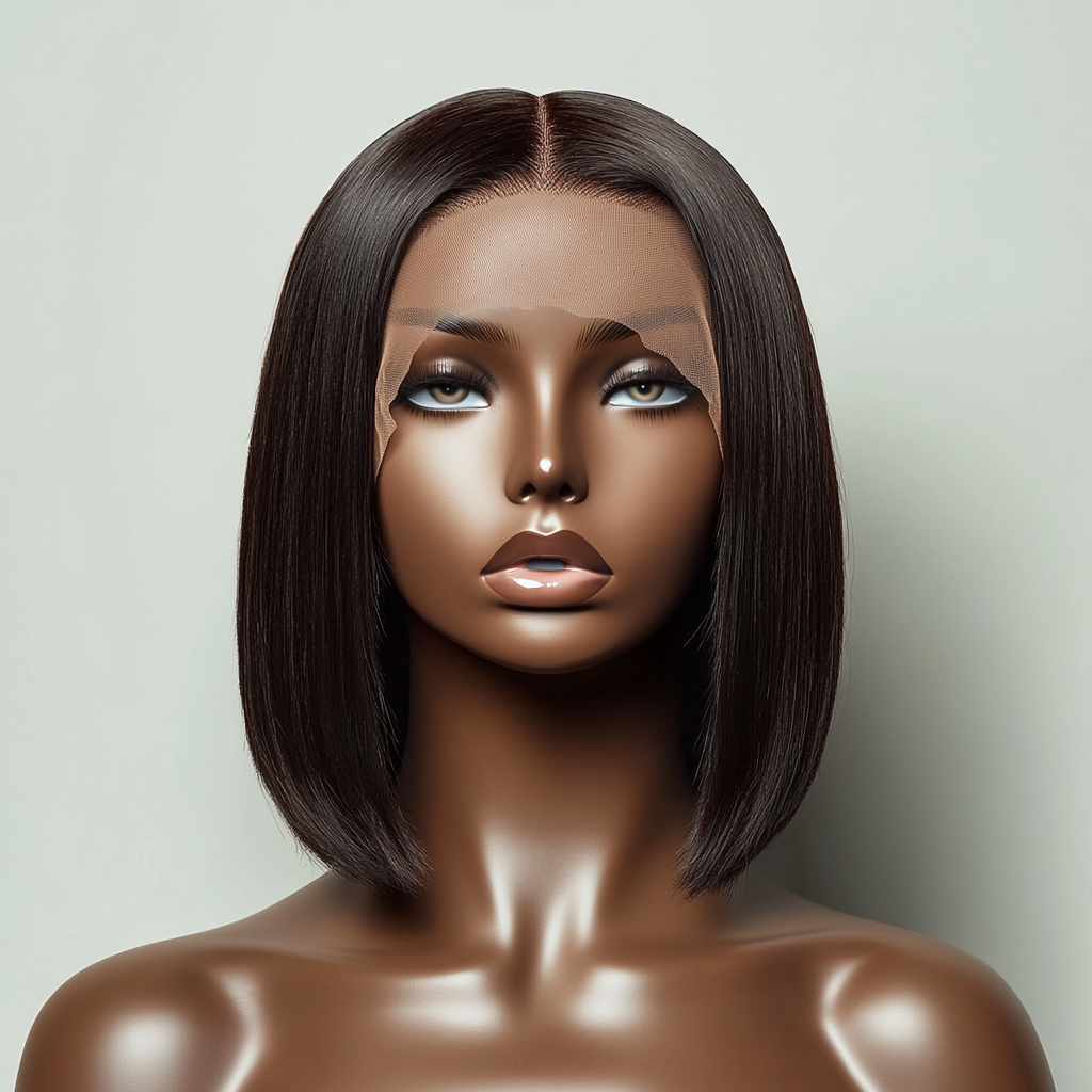 Transparent Lace 13x4 Full Frontal bob Silky Straight - TAMY DOLL HAIR
